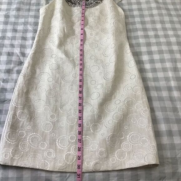 DRESS Silver Off White Le Chateau XS Jewels Embellishments silver bling bling - Picture 11 of 14